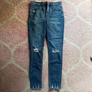 Express Women's Ripped High-Waisted Skinny Jeans - Size 6